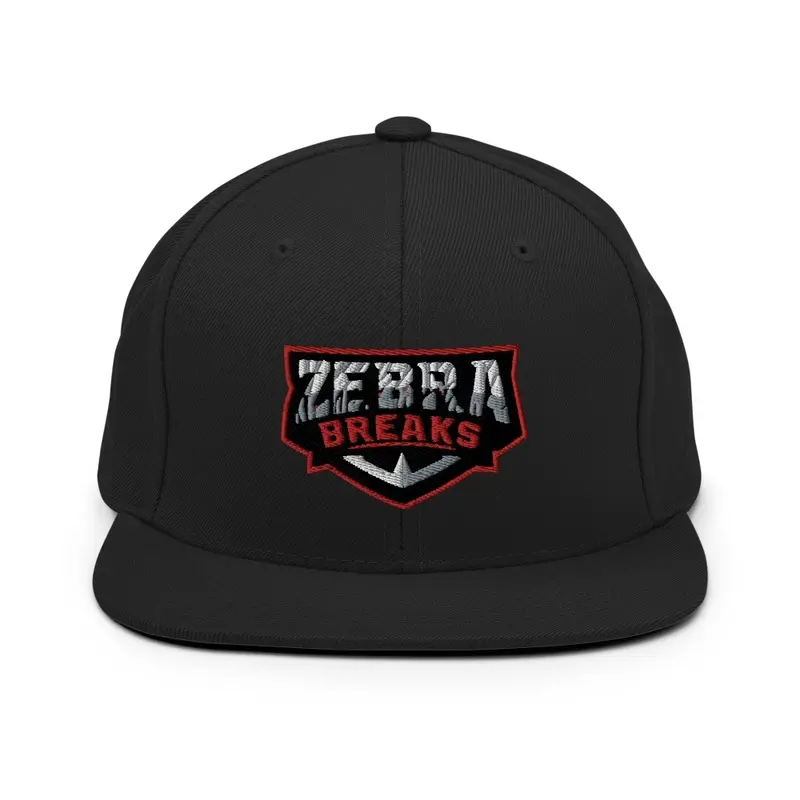 Zebra Breaks Snapback Hat